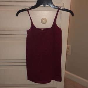 Maroon Crop Top